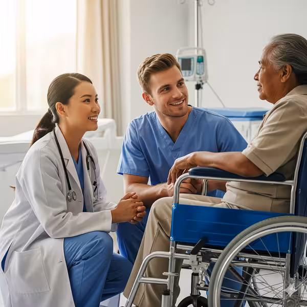 Further information: A doctor and patient during a consultation Doctor and patient consultation for Further information - Discover the Virtual Tour of Hearing First in Oxford